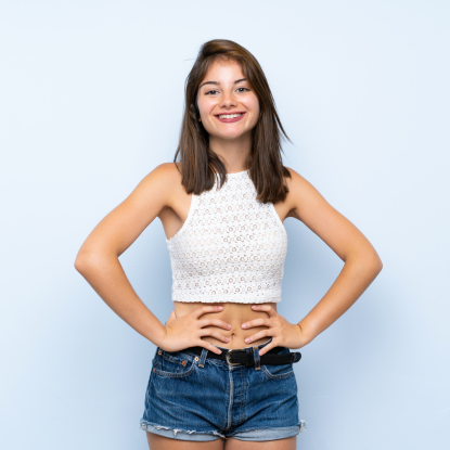 Picture of Sleeveless Summer Comfort Crop Top